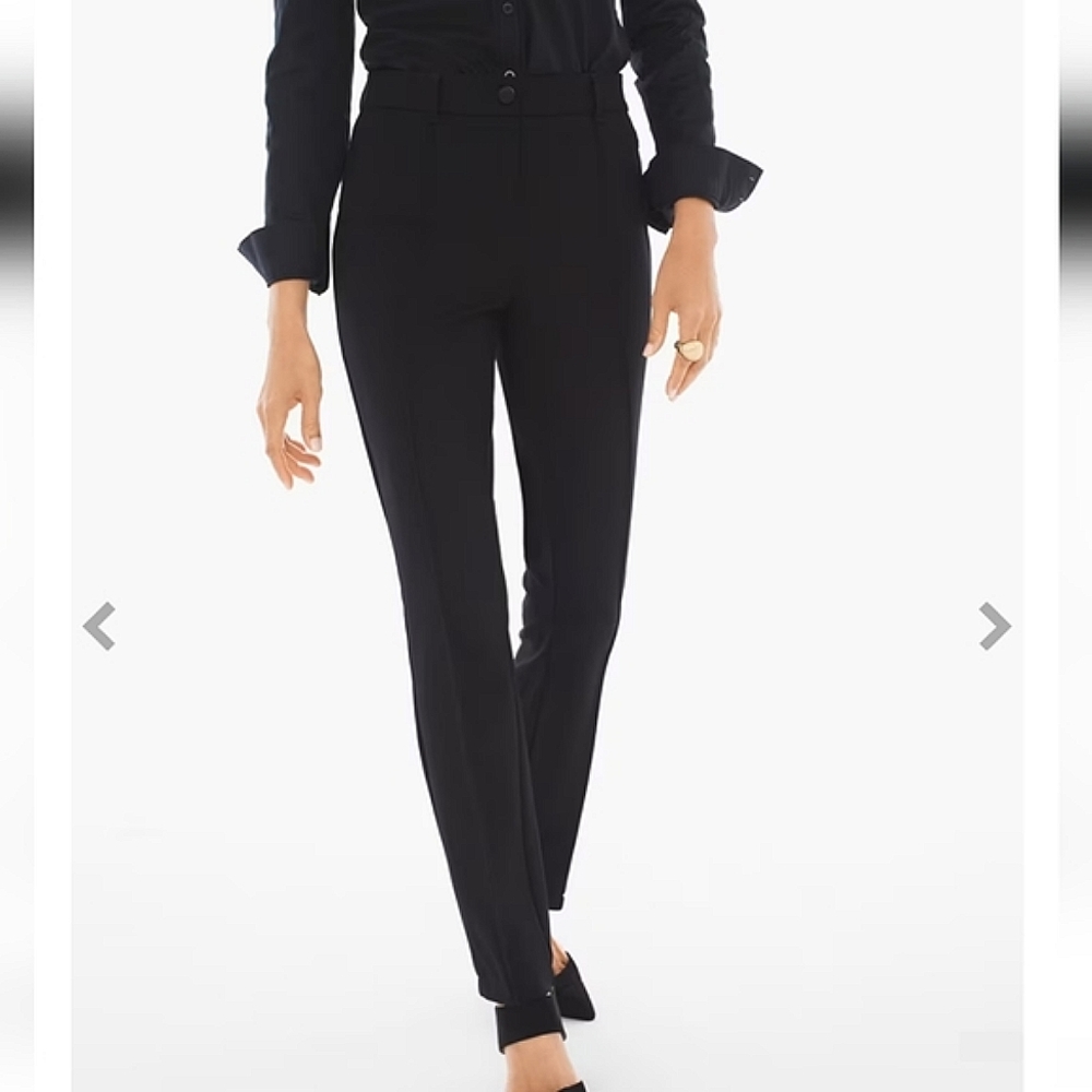 Chico's Black So Slimming Elyse Pants Size 2.5 Regular